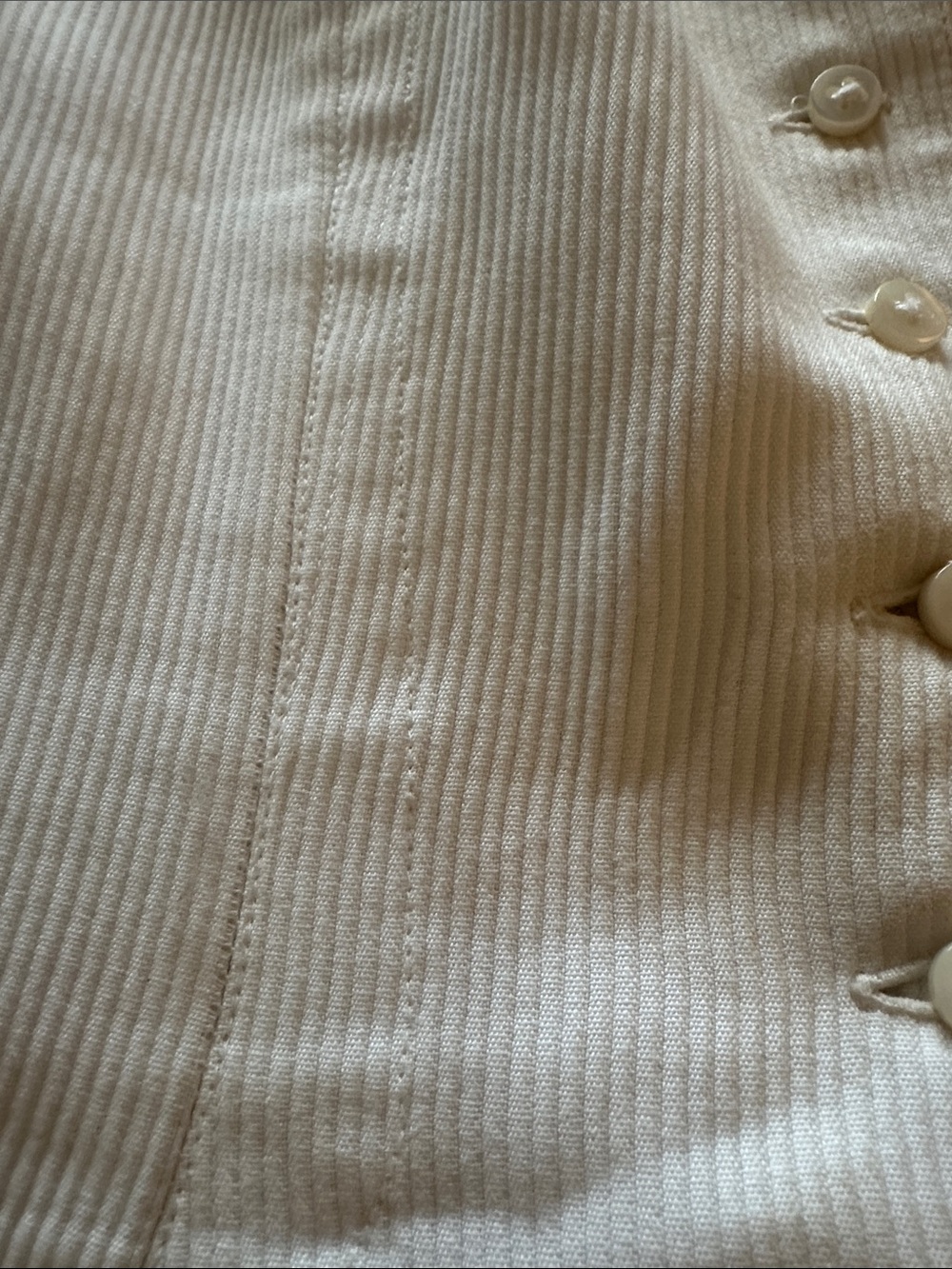 CLAUDE MONTANA Ivory Strapless Button-Front Corset Top - Picture 5 of 7